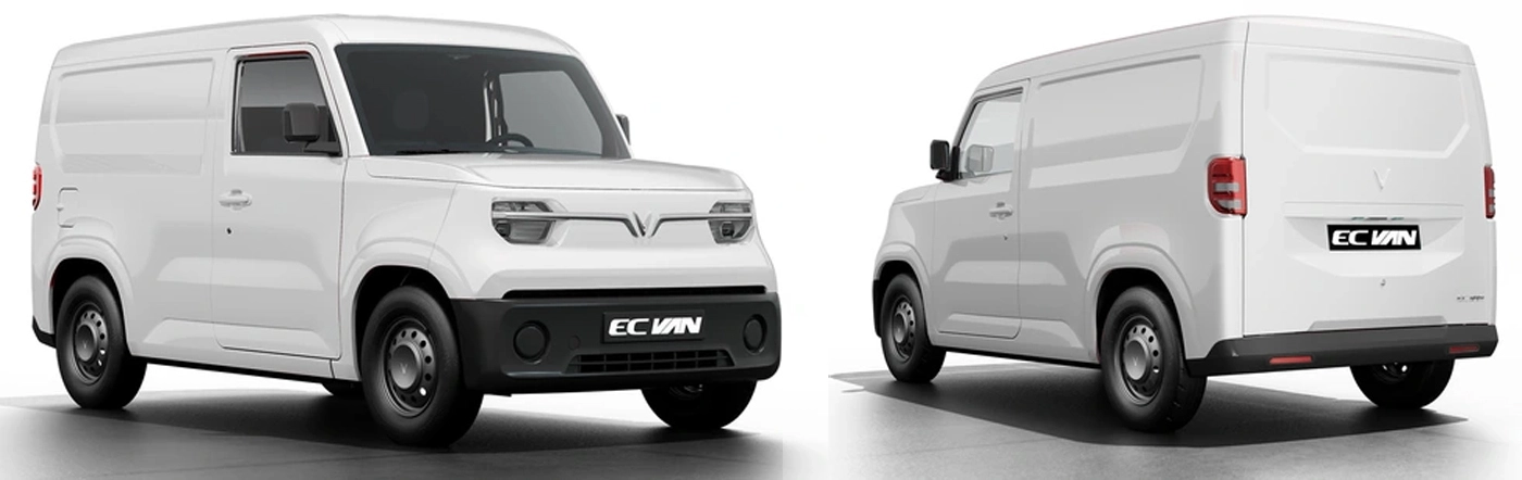 VinFast EC Van màu trắng